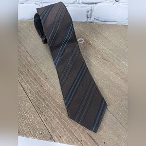 Levi's Men's Silk neck tie Striped Brown Skinny classic